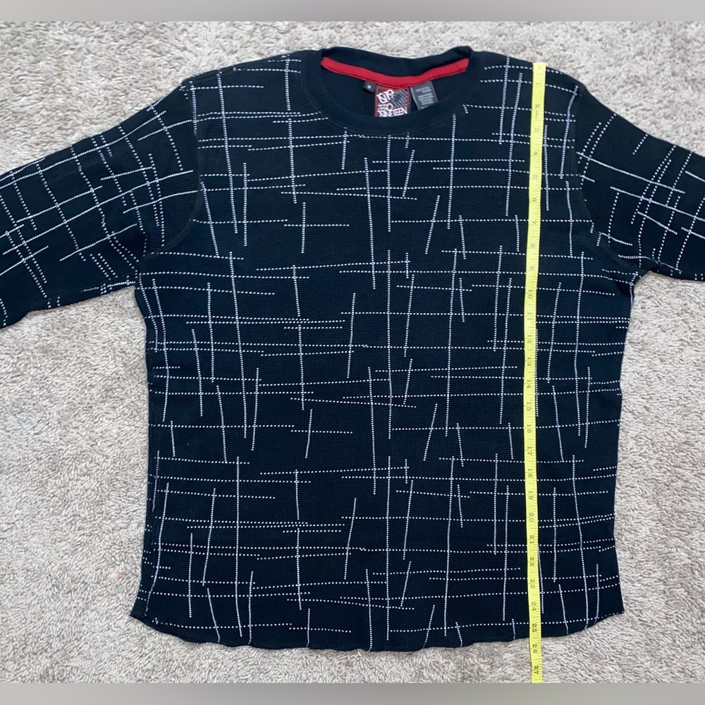 Zero Nineteen Black Thermal Knit Long Sleeve SIZE SMALL